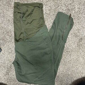 Green Maternity Pants